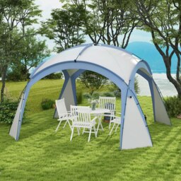 Rackhams Outdoor Gazebo Event Shelter Party Tent for Garden Light Blue - thumbnail 1