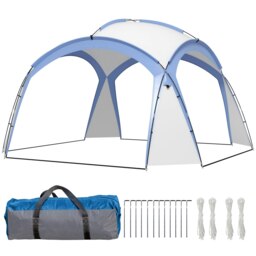 Rackhams Outdoor Gazebo Event Shelter Party Tent for Garden Light Blue - thumbnail 2