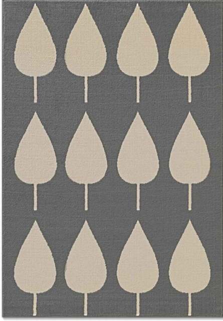 Rackhams Adventures Kids Grey Rug – Lovely Leaves - 160X235 cm - image 1