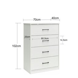 Rackhams BrEZ Build Pearce 4 DRW Dresser Black Oak - Black - thumbnail 2