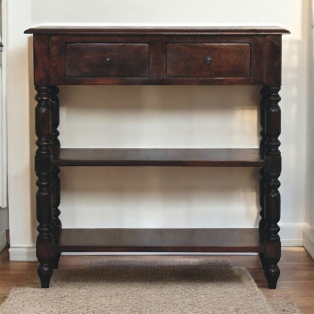 Rackhams Solid Wood Turned legs Cherry Side Table
