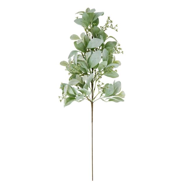 Rackhams Lambs Ear & Wax Flower Winter Artificial Plant - Green - 70cm - Green - image 1