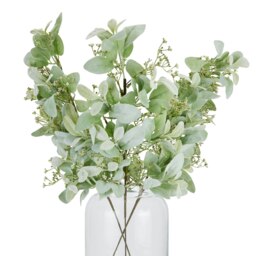 Rackhams Lambs Ear & Wax Flower Winter Artificial Plant - Green - 70cm - Green - thumbnail 3