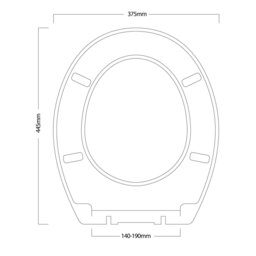 Rackhams Oxford Mahogany Wooden Toilet Seat - thumbnail 4