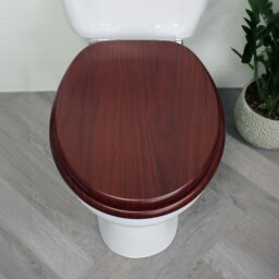 Rackhams Oxford Mahogany Wooden Toilet Seat - thumbnail 2