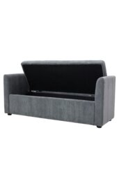 Rackhams Upholstered Storage Bench with 2 Pillow - Grey