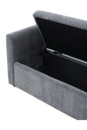 Rackhams Upholstered Storage Bench with 2 Pillow - Grey - thumbnail 6