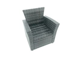 Rackhams 10 Seat Rattan Garden Furniture Corner Sofa Set Outdoor Patio Sofa Chair Table Set with 2 Small Footstools 2 Big Footstools Dark Grey Mixed - thumbnail 5
