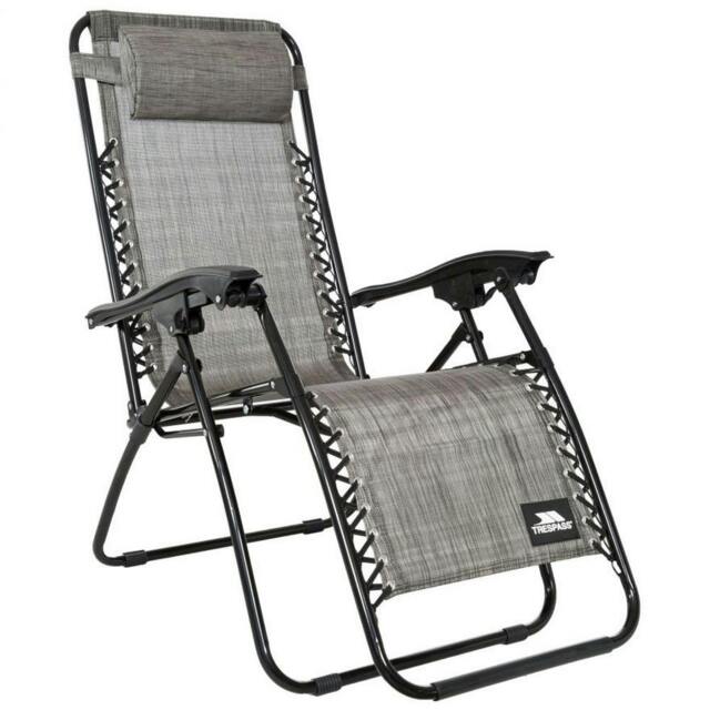 Rackhams Glenesk Folding Garden Chair - Grey Marl - One Size - Grey Marl - 100% Textile - image 1