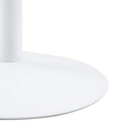 Rackhams Ibiza Round Dining Table with White Top and White Base - White - No - White - thumbnail 6