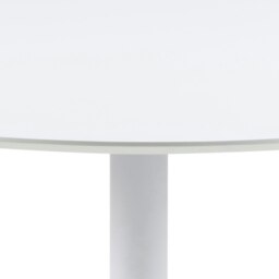 Rackhams Ibiza Round Dining Table with White Top and White Base - White - No - White - thumbnail 5