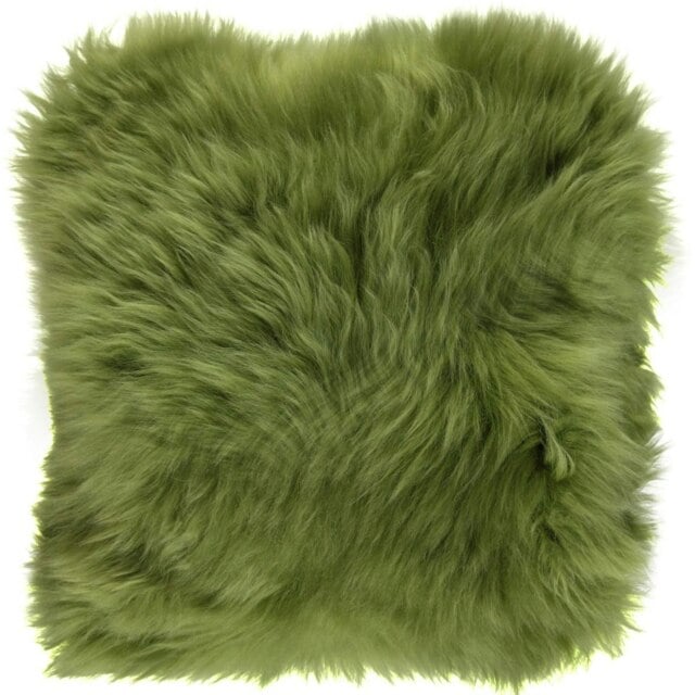 Rackhams Long-Wool Sheepskin Cushion - 35x35 cm - Treetop - image 1