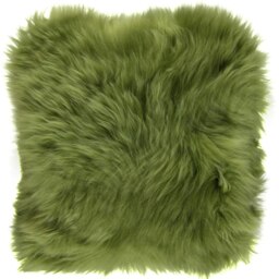 Rackhams Long-Wool Sheepskin Cushion - 35x35 cm - Treetop