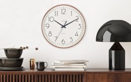 Rackhams Earl Wall Clock Non-Ticking Sweep Retro Design Quartz Black 25cm - thumbnail 2