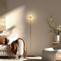 Rackhams Modern Floor Lamp with Dandelion-like Lampshade for Bedroom