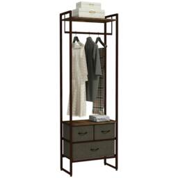 Rackhams Compact Clothes Rail, with Drawers and Shelf - thumbnail 1
