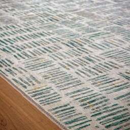 Rackhams Eco-Washable Green Rug Abstract Design - 67X200 cm - thumbnail 5
