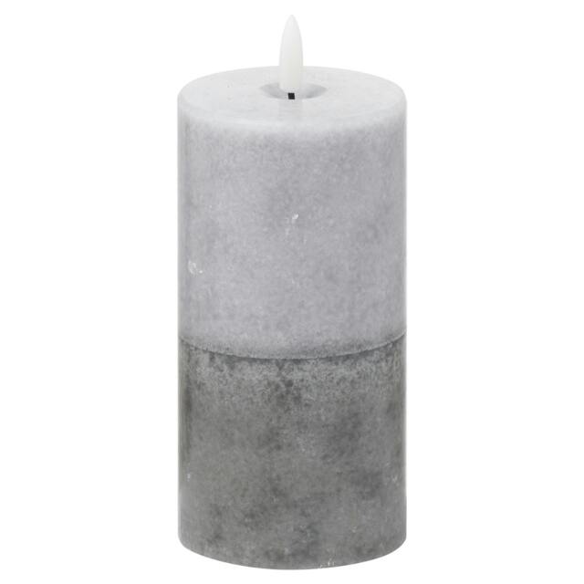 Rackhams Luxe Collection Dipped Natural Glow Electric Candle - Grey - Grey - 20cm x 7cm x 7cm - 100% Mixed - image 1