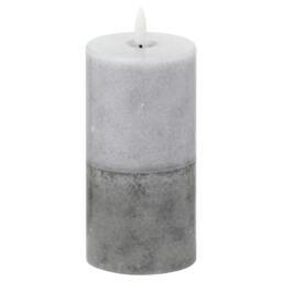 Rackhams Luxe Collection Dipped Natural Glow Electric Candle - Grey - Grey - 20cm x 7cm x 7cm - 100% Mixed