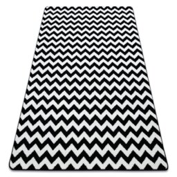Rackhams Sketch Rug - Black & White Zig Zags - 180cm x 270cm - thumbnail 2