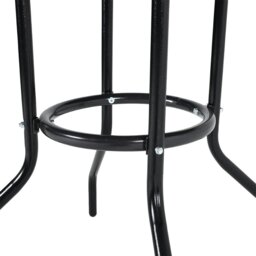 Rackhams Patio Garden Dining Table with Umbrella Hole Glass Garden Table - Dia 80 x H 72 cm - thumbnail 5