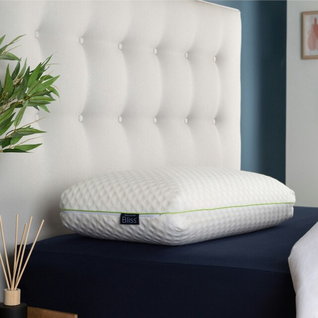 Rackhams Bliss Extra Deep Bamboo Firm Support Pillow - White - Firm - Cover: 60% Polyester, 40% Bamboo Filling: Memory Foam - image 1