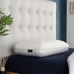 Rackhams Bliss Extra Deep Bamboo Firm Support Pillow - White - Firm - Cover: 60% Polyester, 40% Bamboo Filling: Memory Foam - thumbnail 1
