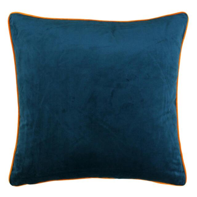 Rackhams Meridian Cushion Cover - Teal/Clementine - 55 x 55cm - Teal/Clementine - 100% Polyester - image 1