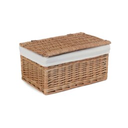 Rackhams Light Steamed Cotton Lined Wicker Storage Basket - Set of 3 - thumbnail 3