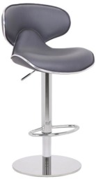 Rackhams Deluxe Carcaso Faux Leather Bar Stool, Adjustable Swivel, Weighted Base - thumbnail 1
