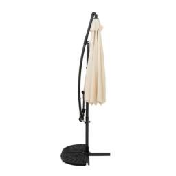 Rackhams Cantilever Parasol 3m With Half Fan Base – Cream - thumbnail 2