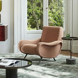 Rackhams Georgios Lounge Chairs/ Armchair, Linen - Light Orange - Boucle - thumbnail 1