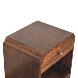 Rackhams Solid Wood California Walnut Newton Bedside Table - thumbnail 6