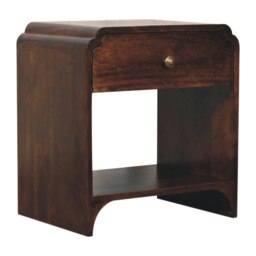 Rackhams Solid Wood California Walnut Newton Bedside Table - thumbnail 3