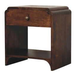 Rackhams Solid Wood California Walnut Newton Bedside Table - thumbnail 4