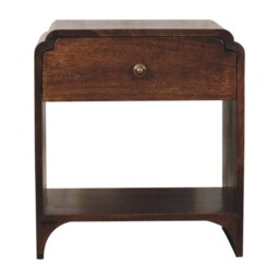 Rackhams Solid Wood California Walnut Newton Bedside Table - thumbnail 2