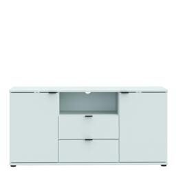 Rackhams Ganymede TV Unit with Open Shelf, Drawer & 2 Doors in Light Grey - W 129.8 X  H 63.1 X  D 41.3cm - 1 - Manufactured Wood - thumbnail 3