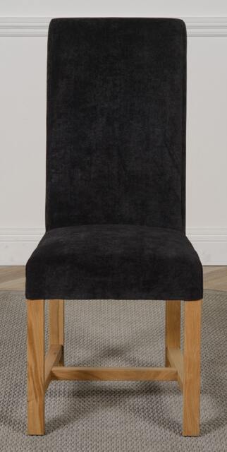 Rackhams Washington Fabric Dining Chair - Black - 1