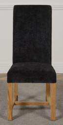 Rackhams Washington Fabric Dining Chair - Black - 1 - thumbnail 1