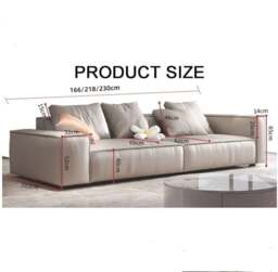 Rackhams Zora Two Seater Sofa, Real Leather, Beige - Two Seater 166cm - thumbnail 5