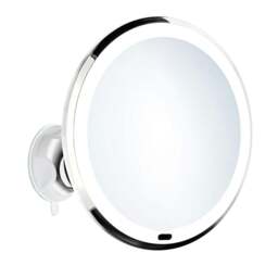 Rackhams Polished Chrome LED Mirror with Suction Cup Mounting (200mm) 7x Magnification Bathroom Makeup or Shaving Mirror - thumbnail 1