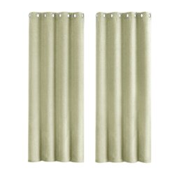 Rackhams Mint Green Lined Blackout Eyelet Curtains - 46 x 54 Inch Drop - Pair - thumbnail 1