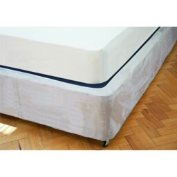 Rackhams Faux Suede Divan Base Wrap (19in) - Linen - Superking - Linen - 90% Polyester/10% Spandex - thumbnail 3