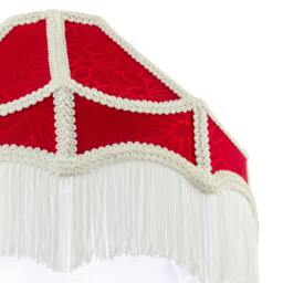 Rackhams Classic Victorian Style Empire Pendant Shade in Burgundy Red Fabric - thumbnail 5
