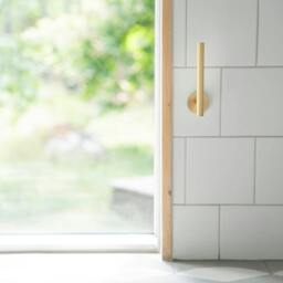Rackhams Brushed Brass Spare Toilet Roll Holder - thumbnail 2