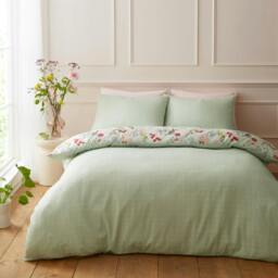 Rackhams RHS Birds In Bloom Green Duvet Cover Set - Single - thumbnail 5