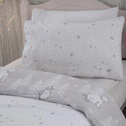 Rackhams Printed Polar Bear Penguins Duvet Cover With Pillowcases - thumbnail 4