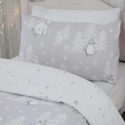 Rackhams Printed Polar Bear Penguins Duvet Cover With Pillowcases - thumbnail 3