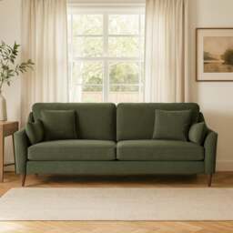 Rackhams Hepburn Fabric 3 Seater Sofa - Navy Blue - thumbnail 2