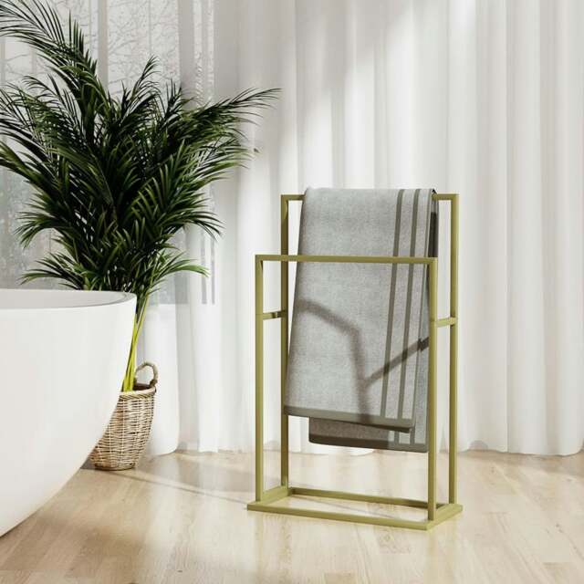 Rackhams Freestanding Towel Rack Gold 48x24x78.5 cm Iron